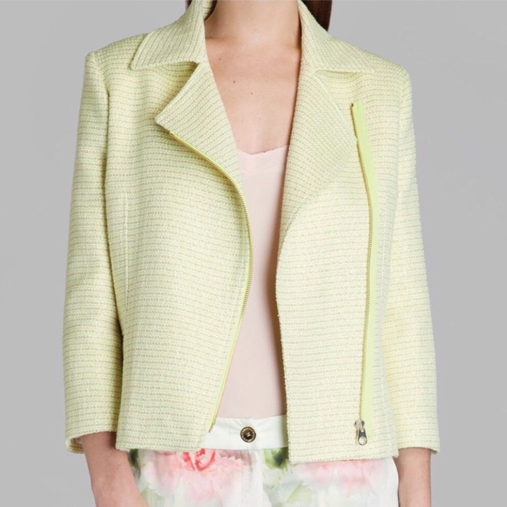 TED BAKER Tweed Biker Jacket